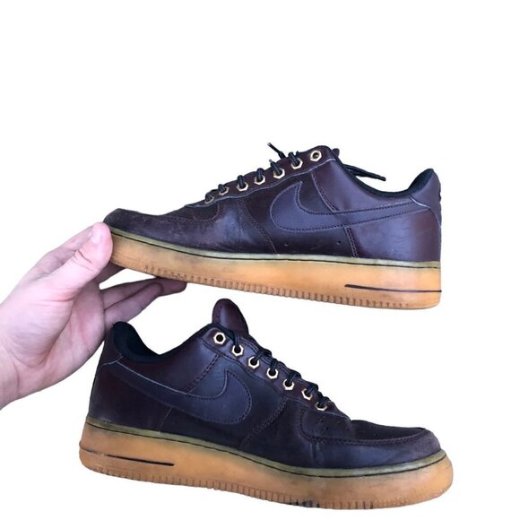 RARE 2014 Nike Air Force 1 Low Deep Burgundy Gum Size 9 - Picture 8 of 13